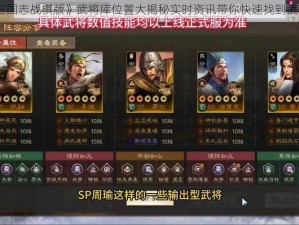 《三国志战棋版》武将库位置大揭秘实时资讯带你快速找到武将库