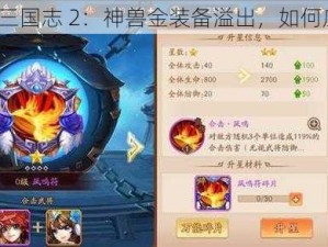 少年三国志 2：神兽金装备溢出，如何应对？