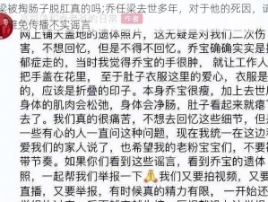 乔任梁被掏肠子脱肛真的吗;乔任梁去世多年，对于他的死因，请尊重逝者，避免传播不实谣言