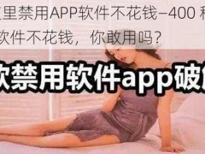 400种夜里禁用APP软件不花钱—400 种夜里禁用 APP 软件不花钱，你敢用吗？