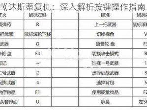 《达斯蒂复仇：深入解析按键操作指南》