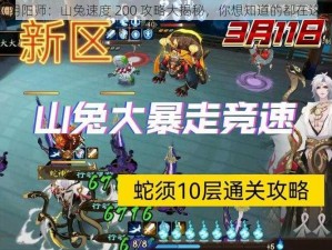 《阴阳师：山兔速度 200 攻略大揭秘，你想知道的都在这里》