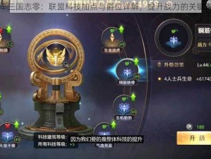 少年三国志零：联盟科技加点与爵位详解，提升战力的关键策略