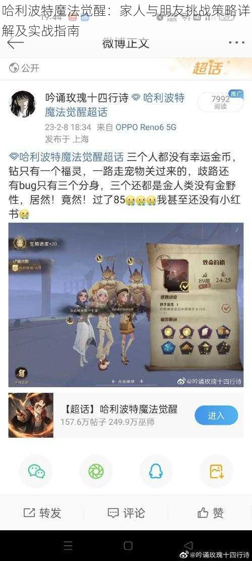 哈利波特魔法觉醒：家人与朋友挑战策略详解及实战指南