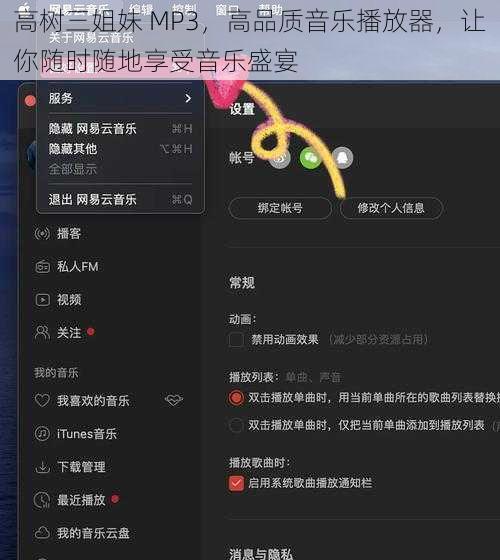 高树三姐妹 MP3，高品质音乐播放器，让你随时随地享受音乐盛宴