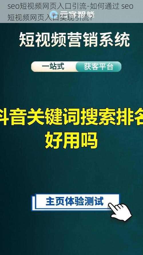 seo短视频网页入口引流-如何通过 seo 短视频网页入口实现引流？