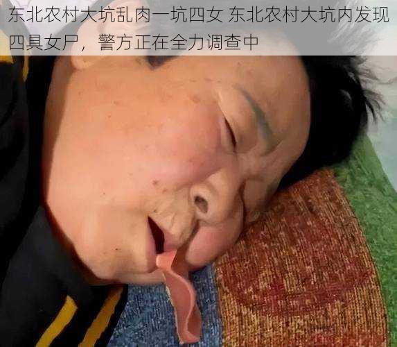 东北农村大坑乱肉一坑四女 东北农村大坑内发现四具女尸，警方正在全力调查中