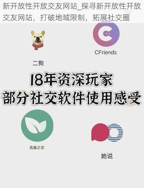 新开放性开放交友网站_探寻新开放性开放交友网站，打破地域限制，拓展社交圈