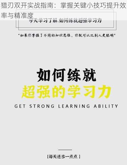 猎刃双开实战指南：掌握关键小技巧提升效率与精准度