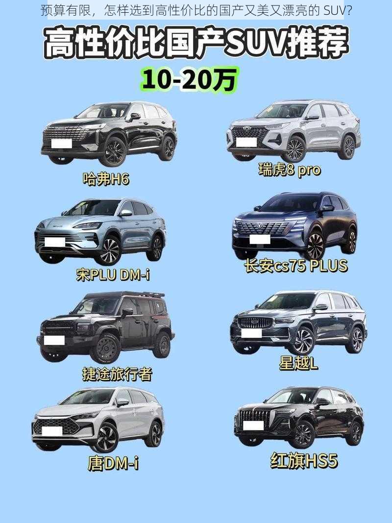 预算有限，怎样选到高性价比的国产又美又漂亮的 SUV？