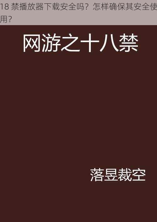 18 禁播放器下载安全吗？怎样确保其安全使用？