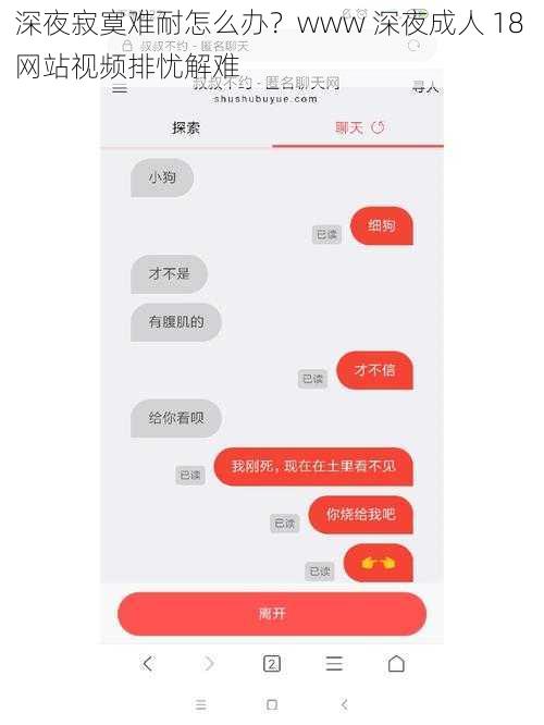 深夜寂寞难耐怎么办？www 深夜成人 18 网站视频排忧解难