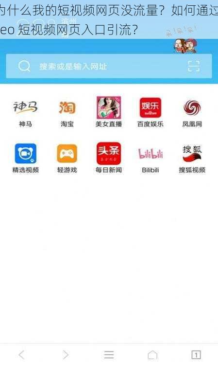 为什么我的短视频网页没流量？如何通过 seo 短视频网页入口引流？