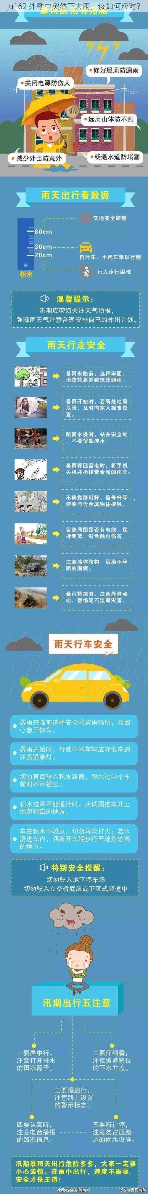 ju162 外勤中突然下大雨，该如何应对？