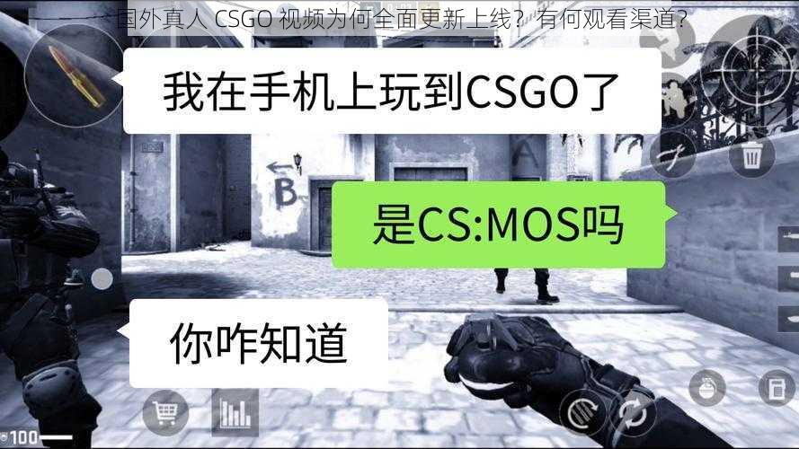 国外真人 CSGO 视频为何全面更新上线？有何观看渠道？