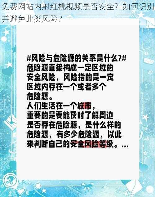 免费网站内射红桃视频是否安全？如何识别并避免此类风险？