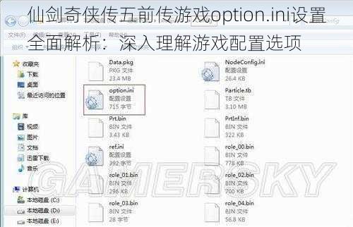 仙剑奇侠传五前传游戏option.ini设置全面解析：深入理解游戏配置选项