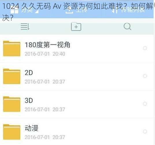 1024 久久无码 Av 资源为何如此难找？如何解决？