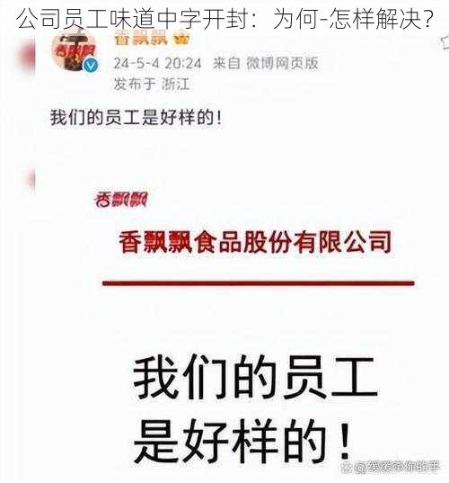 公司员工味道中字开封：为何-怎样解决？