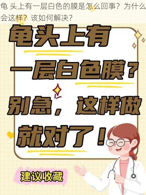 龟 头上有一层白色的膜是怎么回事？为什么会这样？该如何解决？