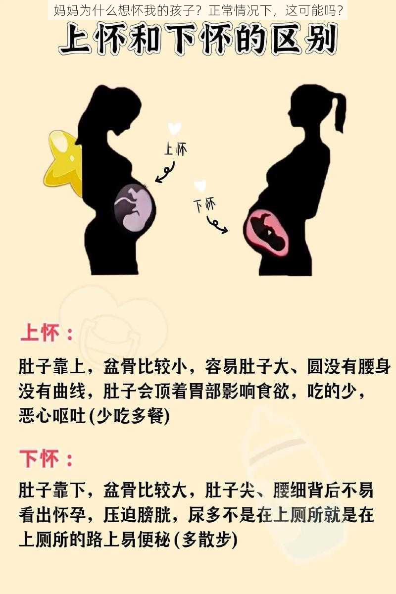 妈妈为什么想怀我的孩子？正常情况下，这可能吗？