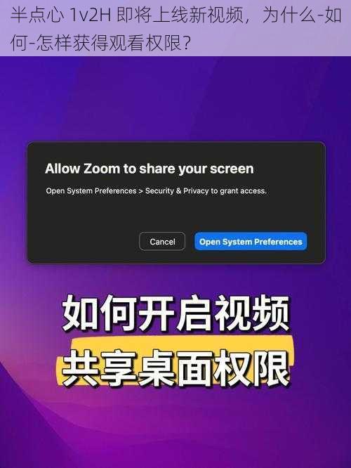 半点心 1v2H 即将上线新视频，为什么-如何-怎样获得观看权限？