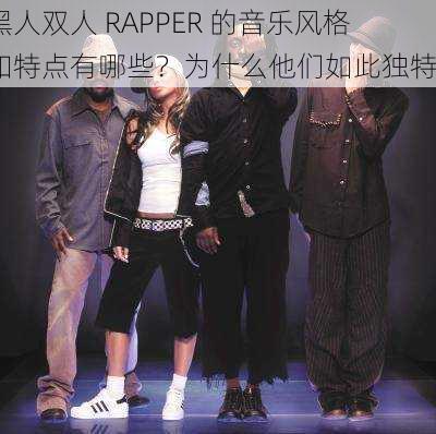 黑人双人 RAPPER 的音乐风格和特点有哪些？为什么他们如此独特？