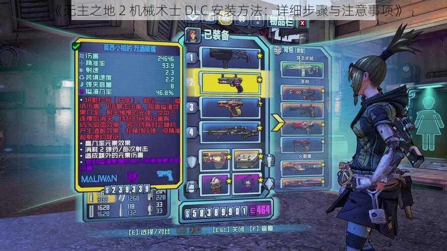 《无主之地 2 机械术士 DLC 安装方法：详细步骤与注意事项》