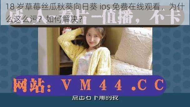 18 岁草莓丝瓜秋葵向日葵 ios 免费在线观看，为什么这么污？如何解决？