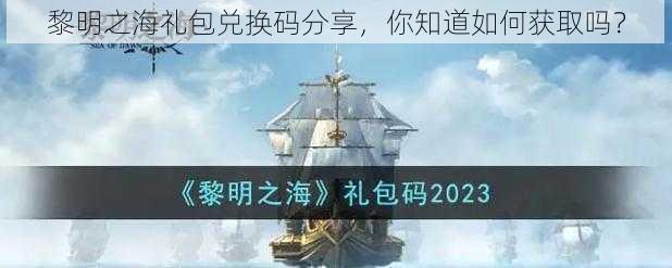 黎明之海礼包兑换码分享，你知道如何获取吗？